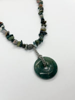 Load image into Gallery viewer, Agate Moss Eye Necklace
