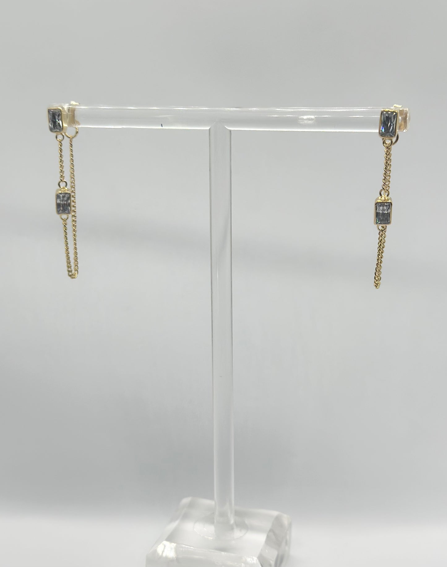 Dos Rectangle Chain Earring